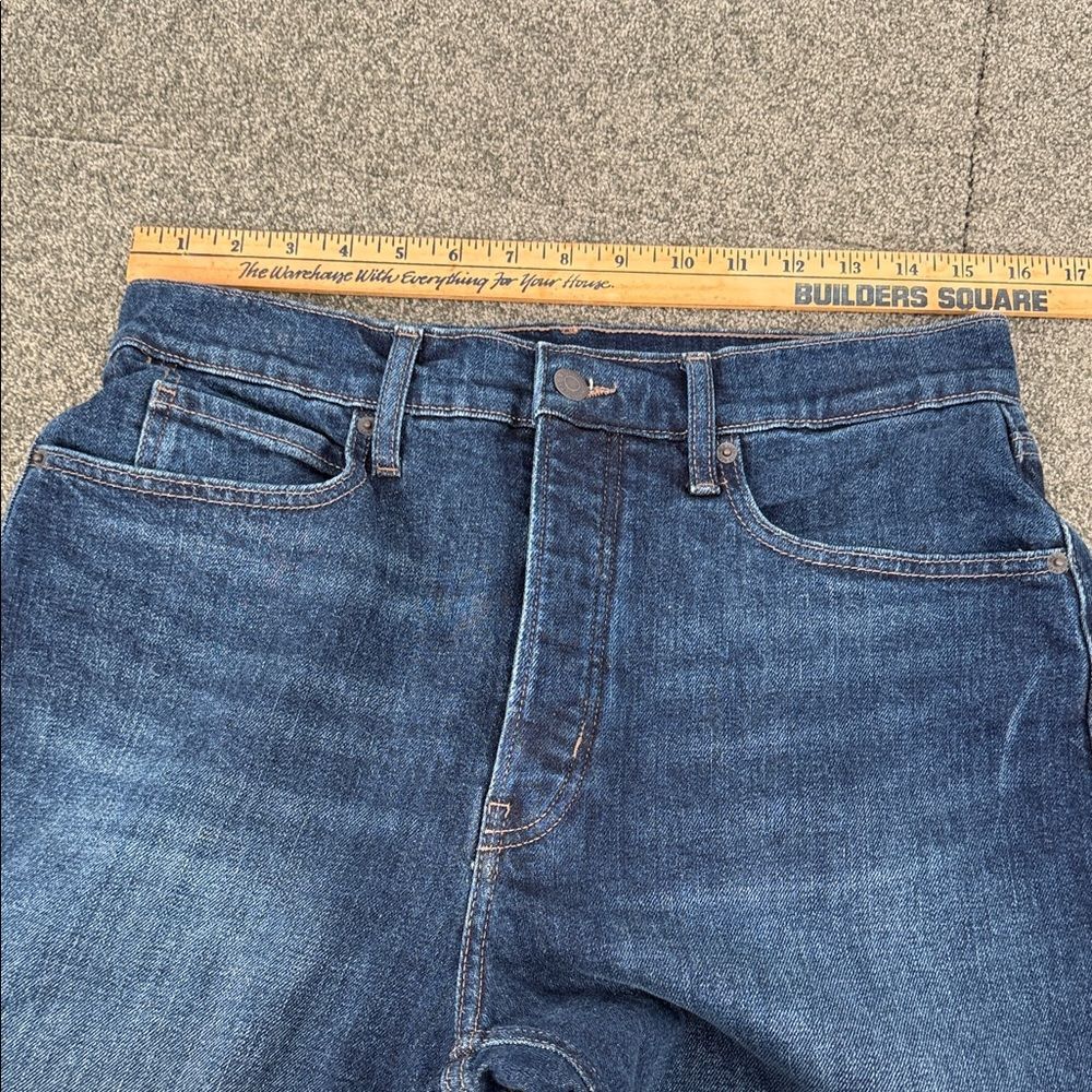 Old Navy Jeans Wm 12 Tall Extra High Rise Curvy Ski Hi Straight Dark Wash Slim - Picture 11 of 13